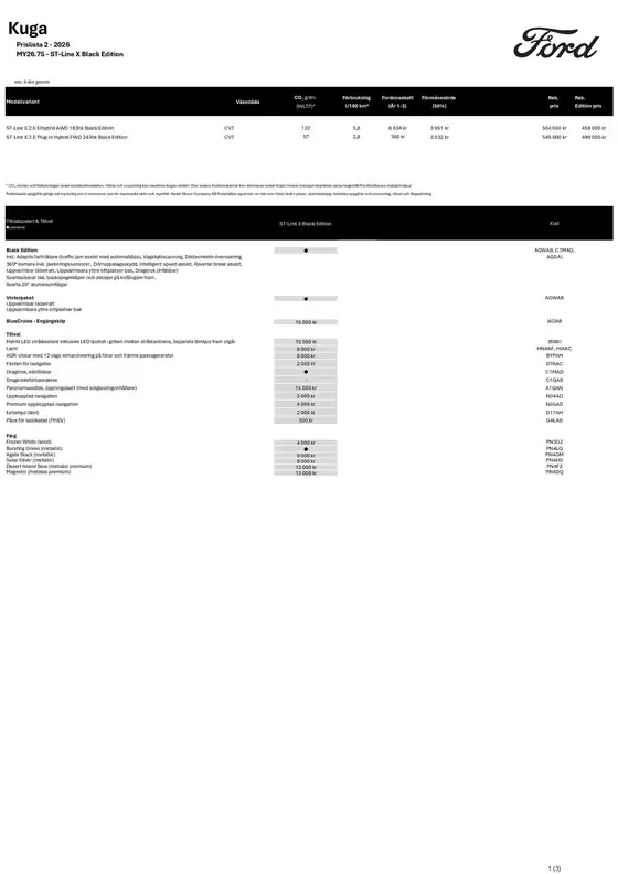 Ford-katalog | Prislista kuga. | 2026-01-01T00:00:00.000Z - 2026-12-31T00:00:00.000Z