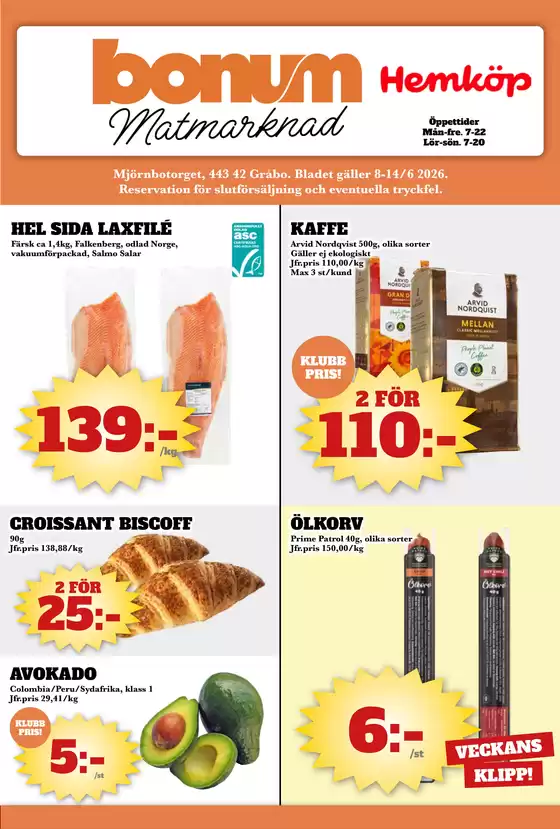 Bonum Matmarknad-katalog | Bonum Matmarknad reklambad | 2026-06-08T00:00:00.000Z - 2026-06-14T00:00:00.000Z