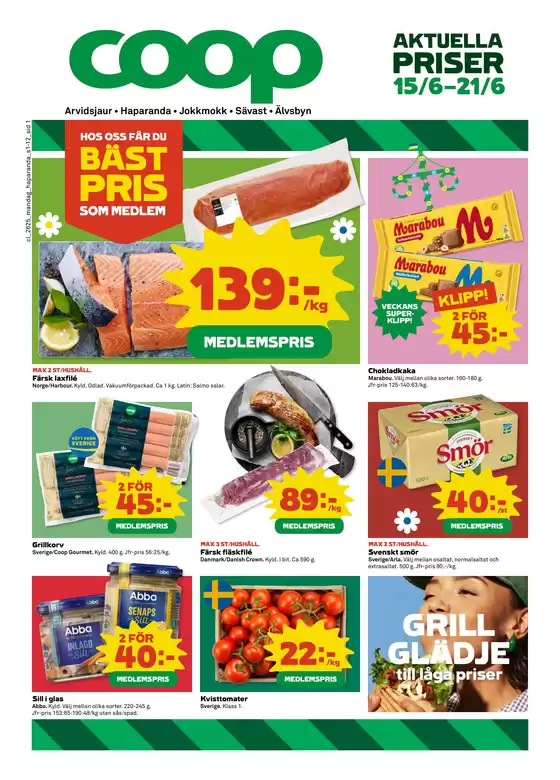 Coop Extra-katalog | Top-deals och rabatter | 2026-06-15T00:00:00.000Z - 2026-06-21T00:00:00.000Z