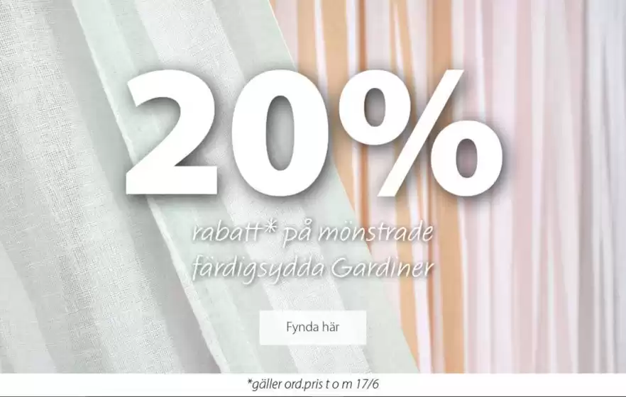 Ohlssons Tyger-katalog i Helsingborg | 20% rabatt! | 2026-06-15T00:00:00.000Z - 2026-06-17T00:00:00.000Z