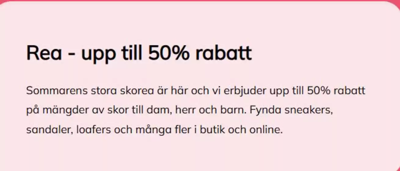 Bergqvist Skor-katalog | Rea-Upp till 50% rabatt! | 2026-06-17T00:00:00.000Z - 2026-07-01T00:00:00.000Z
