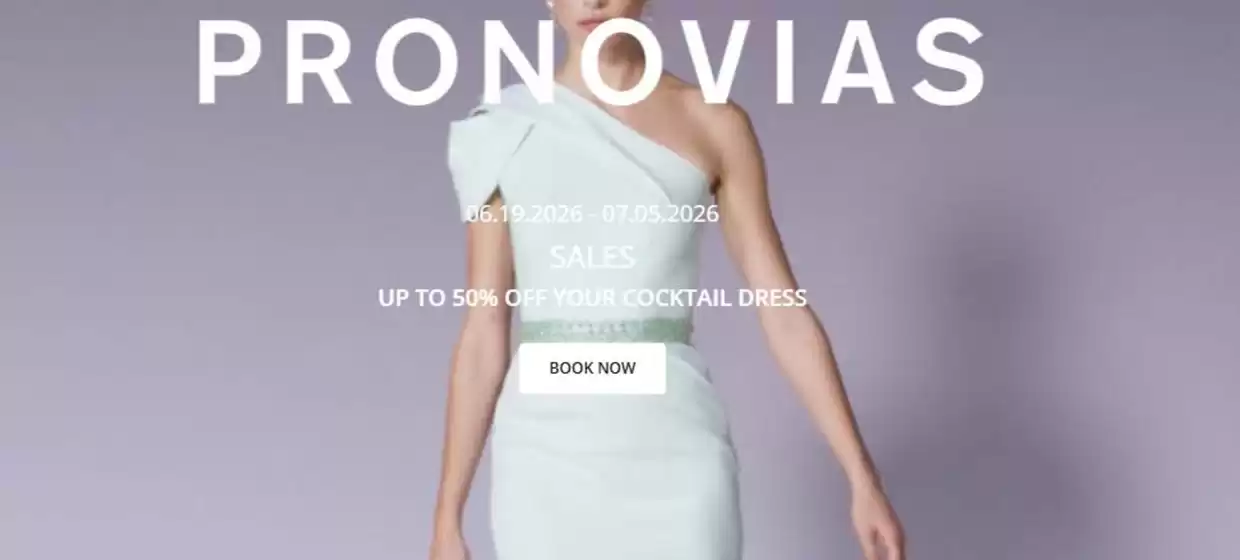 Pronovias-katalog | Up to 50% Off! | 2026-06-18T00:00:00.000Z - 2026-07-05T00:00:00.000Z