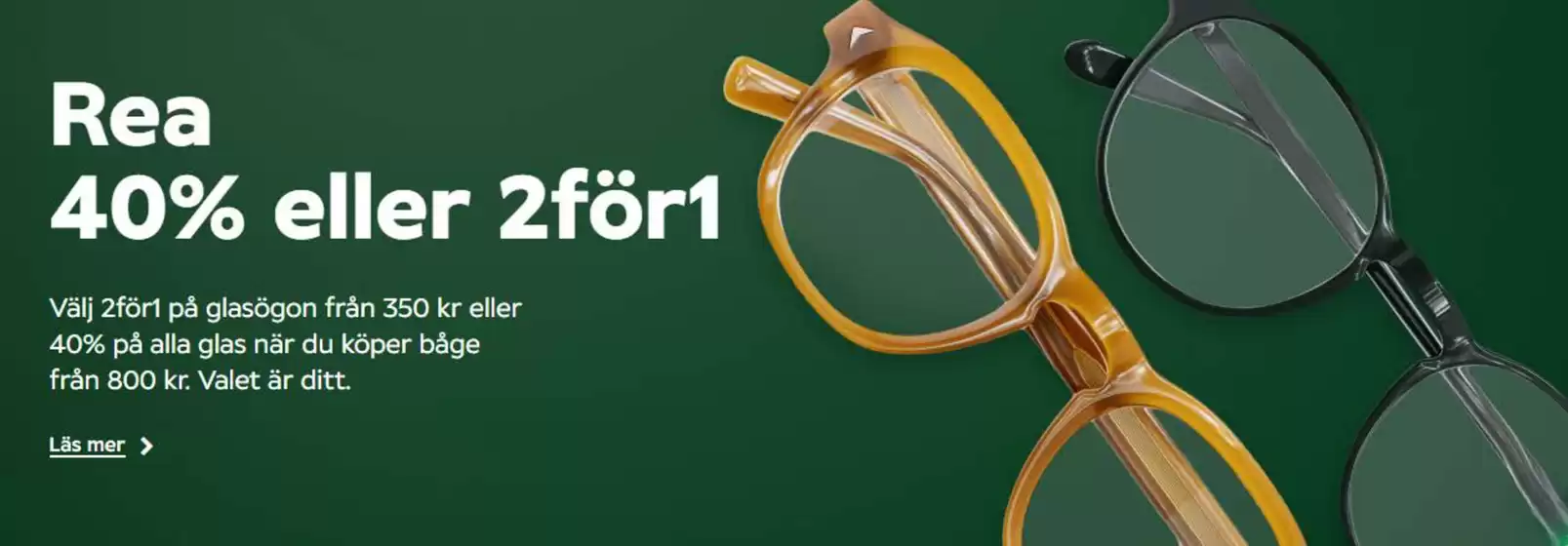 Specsavers-katalog | Rea 40% eller 2för1! | 2026-06-18T00:00:00.000Z - 2026-07-02T00:00:00.000Z