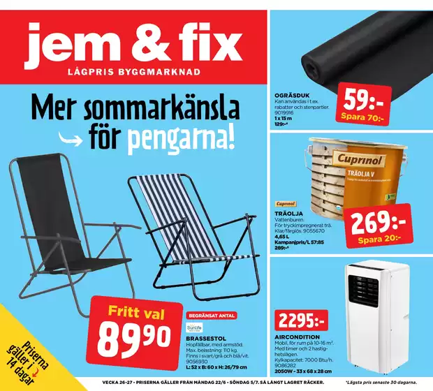 Jem&Fix-katalog | Jem&Fix reklamblad | 2026-06-21T00:00:00.000Z - 2026-07-05T00:00:00.000Z