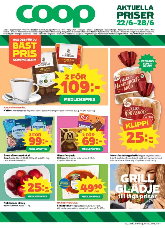 Coop Konsum-katalog | Spara nu med våra deals | 2026-06-22T00:00:00.000Z - 2026-06-28T00:00:00.000Z