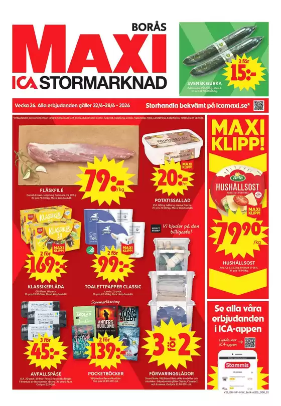 ICA Maxi-katalog i Krokek | Exklusiva deals och fynd | 2026-06-22T00:00:00.000Z - 2026-06-28T00:00:00.000Z