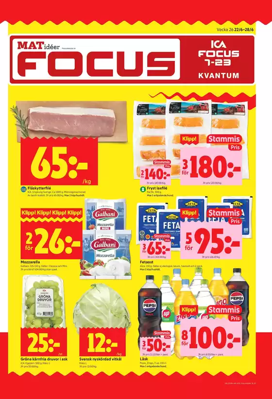 ICA Kvantum-katalog i Krokek | Fantastiskt erbjudande för alla kunder | 2026-06-22T00:00:00.000Z - 2026-06-28T00:00:00.000Z