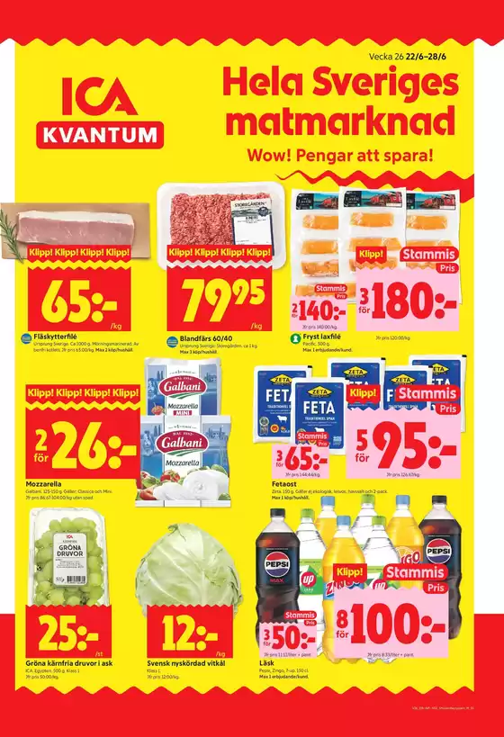 ICA Kvantum-katalog i Krokek | Exklusiva fynd | 2026-06-22T00:00:00.000Z - 2026-06-28T00:00:00.000Z