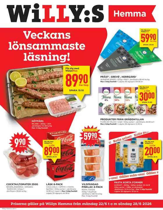 Willys-katalog | Aktuella specialerbjudanden | 2026-06-22T00:00:00.000Z - 2026-06-28T00:00:00.000Z