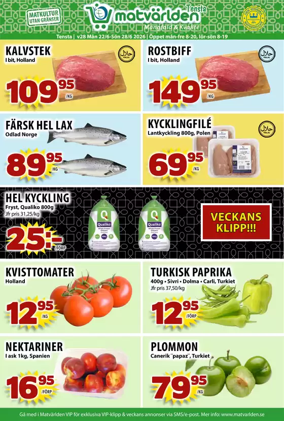 Matvärlden-katalog | Veckans erbjudanden Tensta! | 2026-06-22T00:00:00.000Z - 2026-06-28T00:00:00.000Z