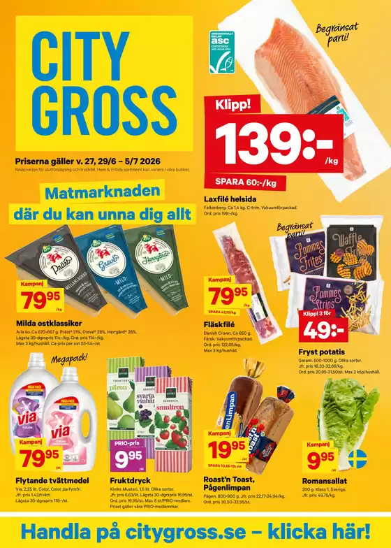 City Gross-katalog | City Gross Reklamblad v.27 | 2026-06-27T00:00:00.000Z - 2026-07-05T00:00:00.000Z