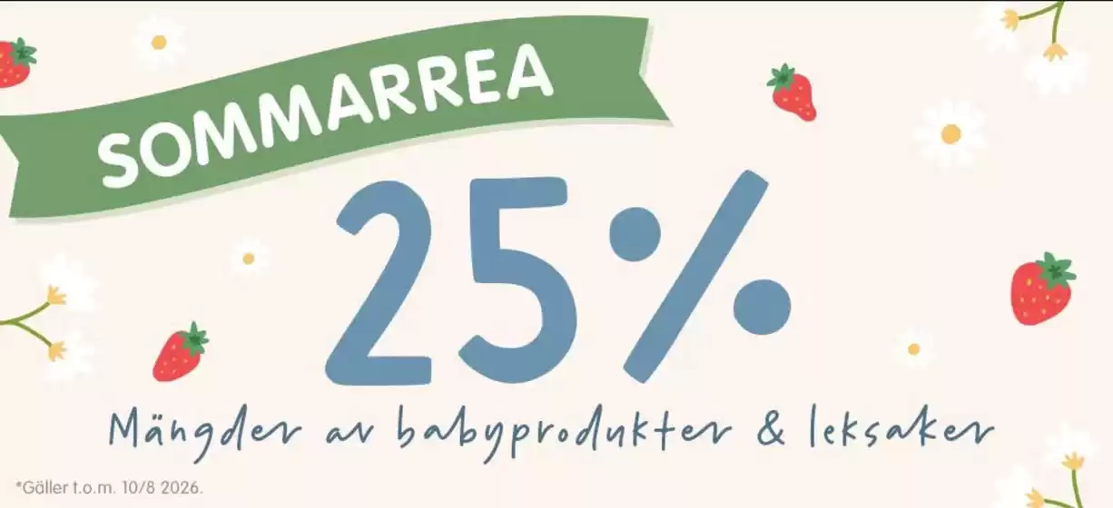 Babyland-katalog | 25% rabatt! | 2026-06-29T00:00:00.000Z - 2026-08-10T00:00:00.000Z