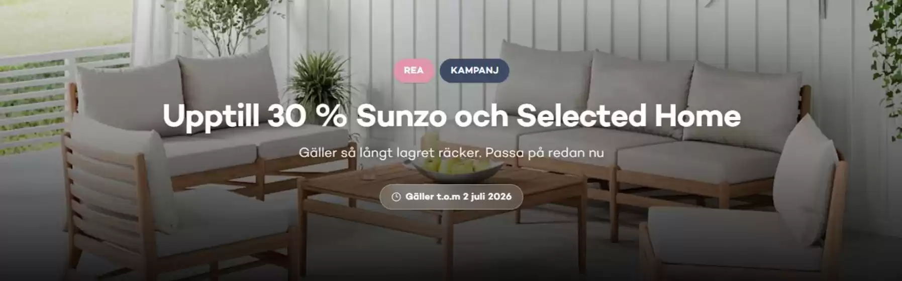 Bra Sommarmöbler-katalog | Upp till 30%! | 2026-07-01T00:00:00.000Z - 2026-07-15T00:00:00.000Z