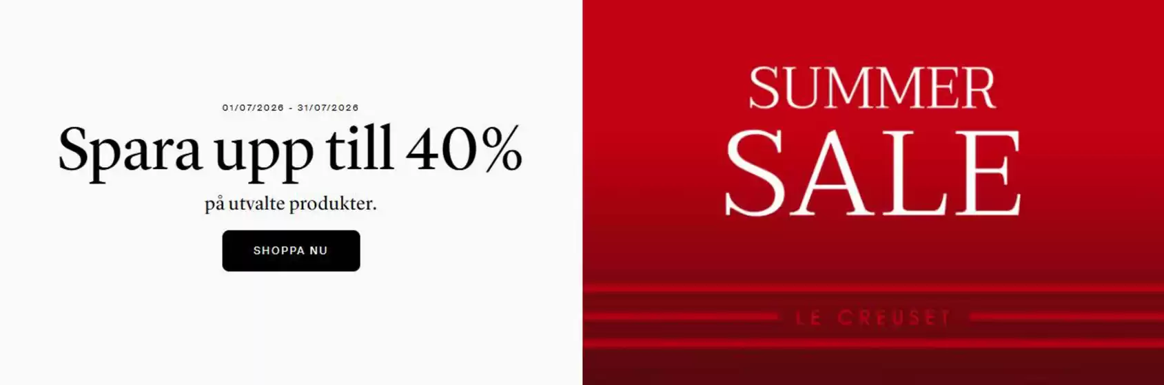 Le Creuset-katalog | Spara upp till 40%! | 2026-07-01T00:00:00.000Z - 2026-07-31T00:00:00.000Z