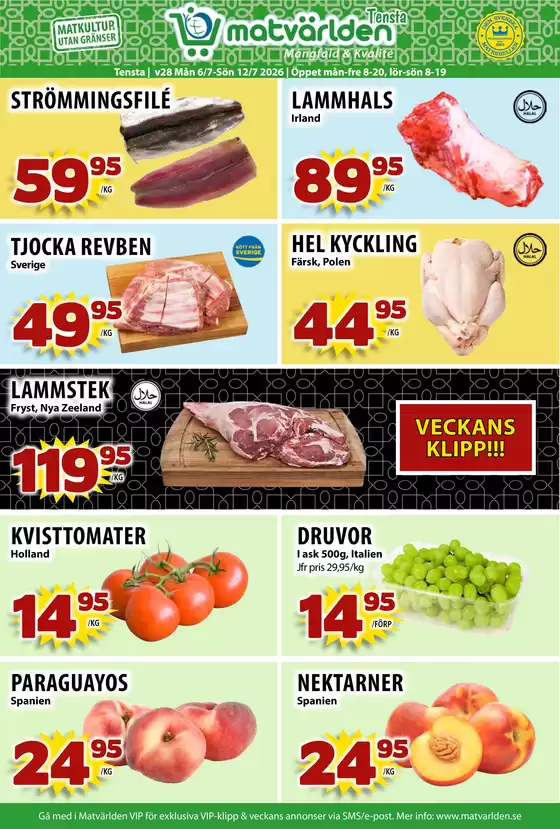 Matvärlden-katalog | Veckans erbjudanden Tensta! | 2026-07-06T00:00:00.000Z - 2026-07-12T00:00:00.000Z