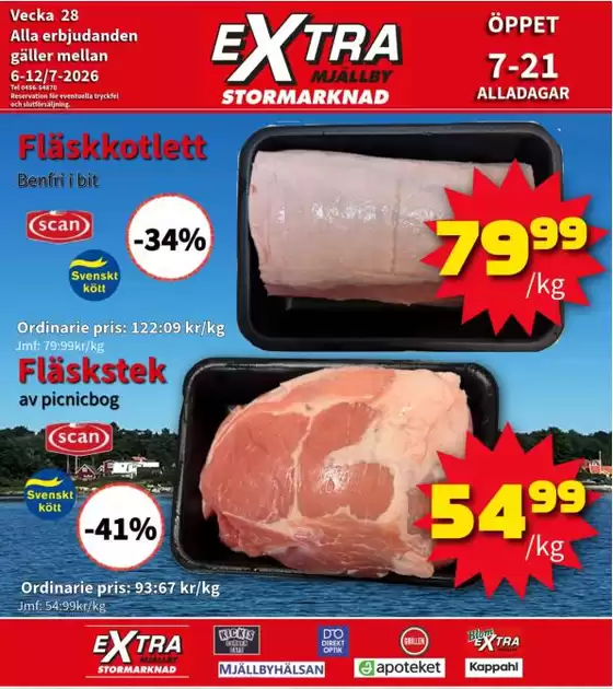 Extra Mjällby Stormarknad-katalog | Extra Mjällby Stormarknad veckans blad | 2026-07-06T00:00:00.000Z - 2026-07-12T00:00:00.000Z