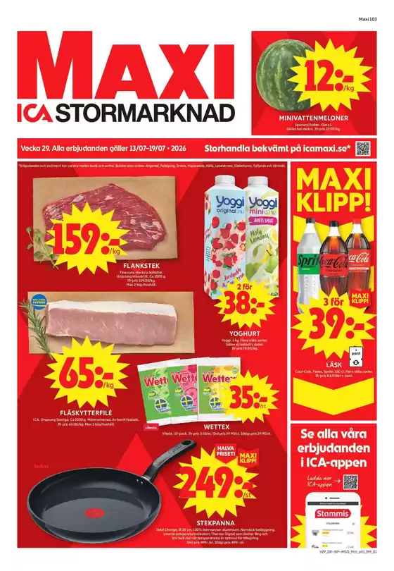 ICA Maxi-katalog | Top-erbjudanden för sparrävar | 2026-07-13T00:00:00.000Z - 2026-07-19T00:00:00.000Z