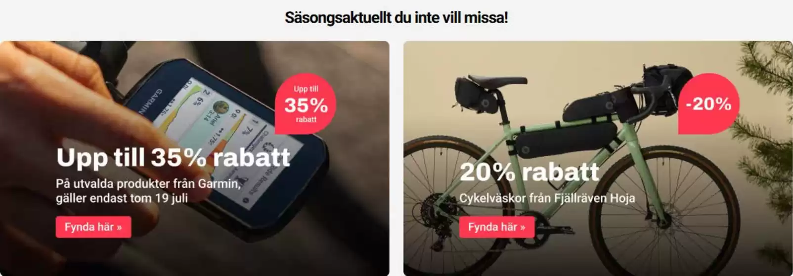 Cykelkraft-katalog | 20-35% rabatt! | 2026-07-13T00:00:00.000Z - 2026-07-19T00:00:00.000Z