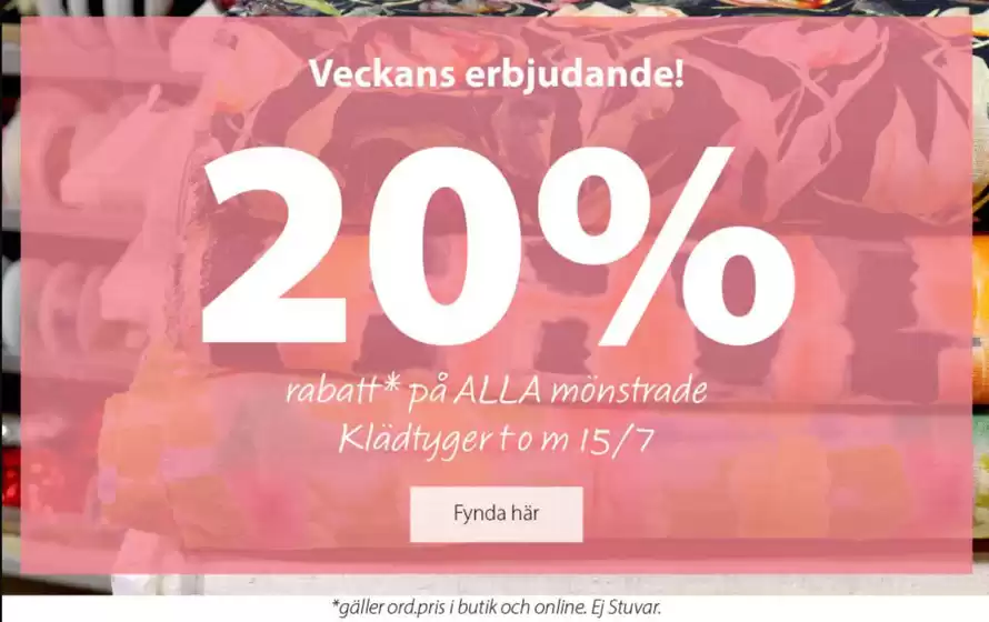 Ohlssons Tyger-katalog | 20% rabatt! | 2026-07-14T00:00:00.000Z - 2026-07-15T00:00:00.000Z