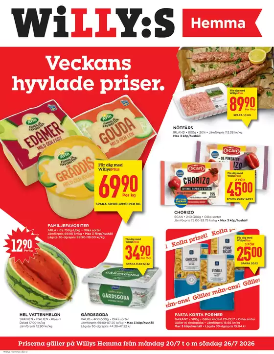 Willys-katalog | Våra bästa fynd | 2026-07-20T00:00:00.000Z - 2026-07-26T00:00:00.000Z