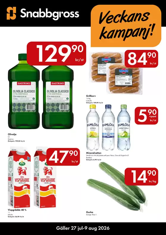 Snabbgross-katalog | Snabbgross Kampanjblad v. 3132 | 2026-07-22T00:00:00.000Z - 2026-08-10T00:00:00.000Z