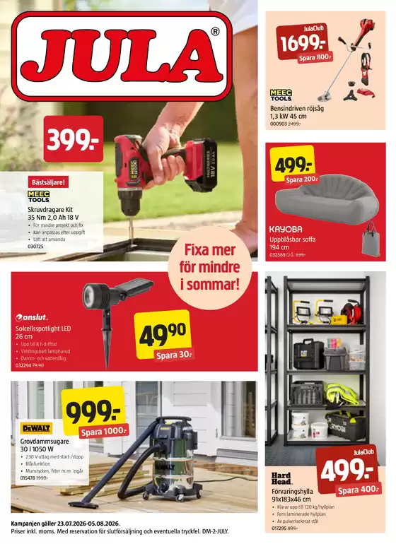Jula-katalog | kampanjbladet Jula | 2026-07-23T00:00:00.000Z - 2026-08-05T00:00:00.000Z
