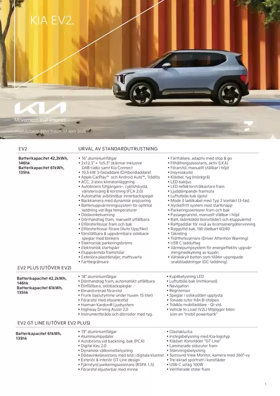 Kia-katalog i Göteborg | Kia sweden ev2 specification | 2026-01-01T00:00:00.000Z - 2026-12-31T00:00:00.000Z
