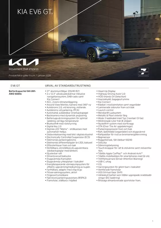 Kia-katalog | Kia sweden ev6gt specification | 2026-01-01T00:00:00.000Z - 2026-12-31T00:00:00.000Z