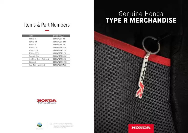 Honda-katalog i Voxlöv | 2023 Type R Merchandise Leaflet | 2026-01-01T00:00:00.000Z - 2026-12-31T00:00:00.000Z