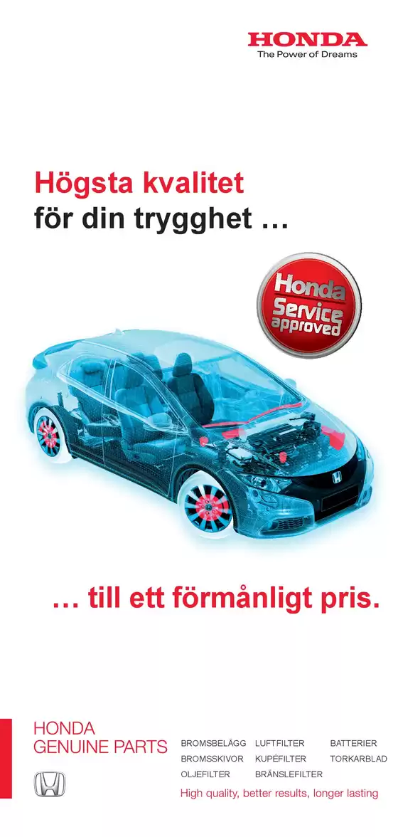 Honda-katalog i Voxlöv | Honda originaldelar | 2026-01-01T00:00:00.000Z - 2026-12-31T00:00:00.000Z