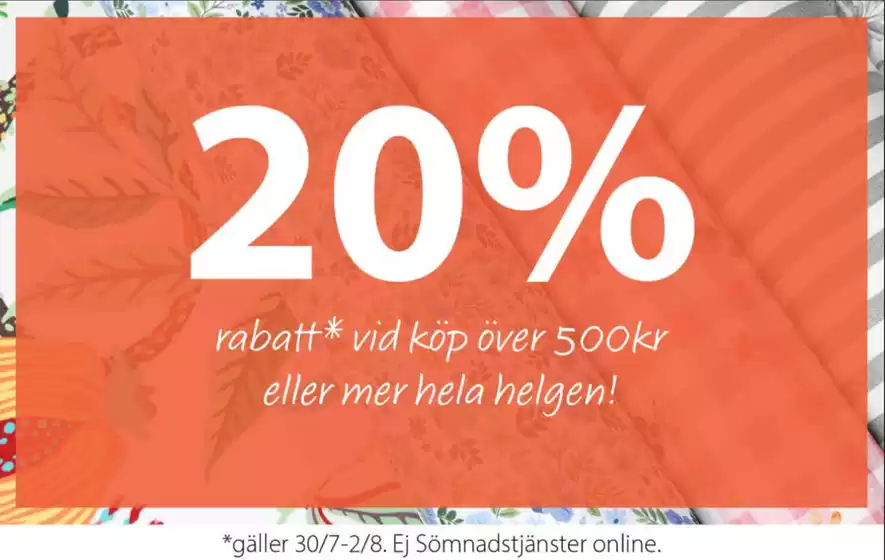 Ohlssons Tyger-katalog | 20% rabatt! | 2026-07-30T00:00:00.000Z - 2026-08-02T00:00:00.000Z