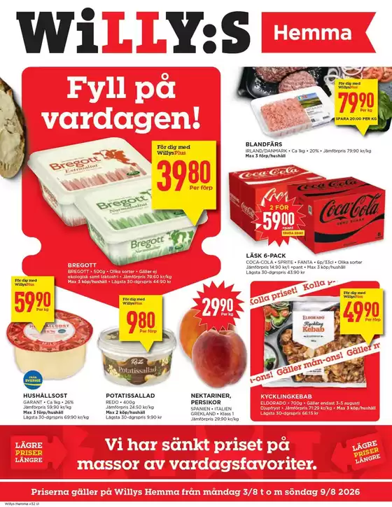 Willys-katalog i Säter | Willys reklamblad | 2026-08-03T00:00:00.000Z - 2026-08-09T00:00:00.000Z