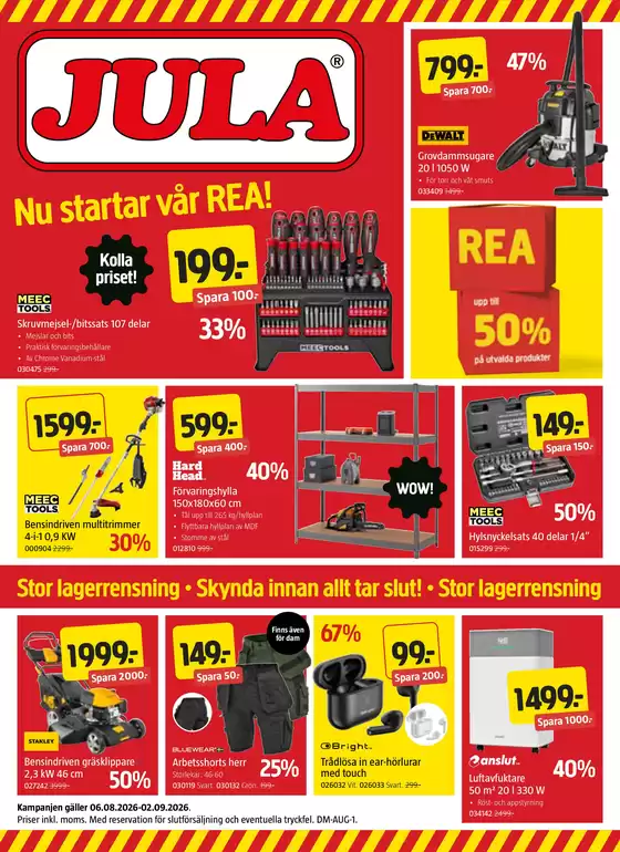 Jula-katalog | kampanjbladet Jula | 2026-08-06T00:00:00.000Z - 2026-09-02T00:00:00.000Z