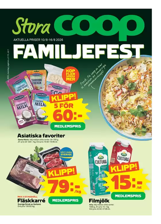 Coop Forum-katalog | Fantastiskt erbjudande för alla kunder | 2026-08-10T00:00:00.000Z - 2026-08-16T00:00:00.000Z