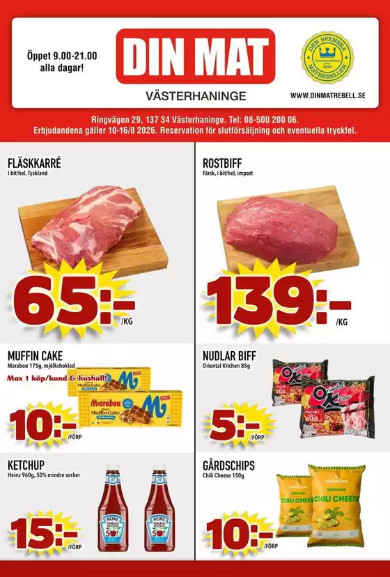 Din Mat-katalog i Kivik | Din Mat reklambad | 2026-08-10T00:00:00.000Z - 2026-08-16T00:00:00.000Z