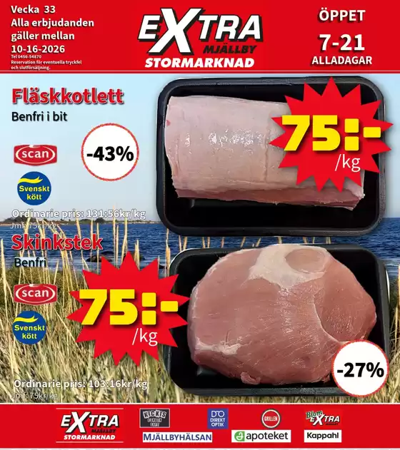 Extra Mjällby Stormarknad-katalog | Extra Mjällby Stormarknad veckans blad | 2026-10-10T00:00:00.000Z - 2026-10-16T00:00:00.000Z