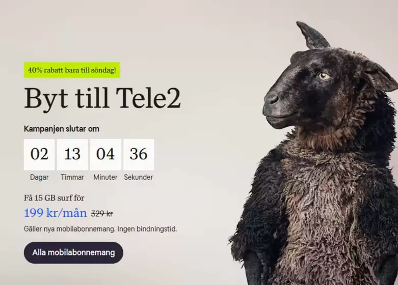 Tele2-katalog | 40% rabatt! | 2026-08-14T00:00:00.000Z - 2026-08-28T00:00:00.000Z