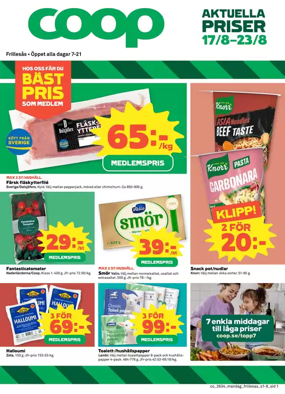 Coop Konsum-katalog | Coop Konsum reklamblad | 2026-08-17T00:00:00.000Z - 2026-08-23T00:00:00.000Z