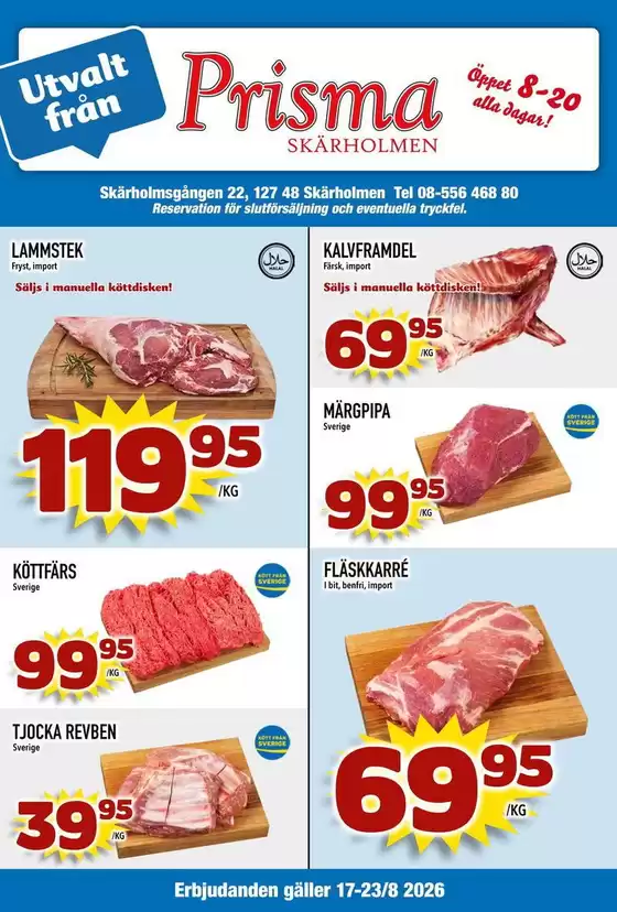 Prisma Skärholmen-katalog i Hedesunda | Prisma Mat reklambad | 2026-08-17T00:00:00.000Z - 2026-08-23T00:00:00.000Z