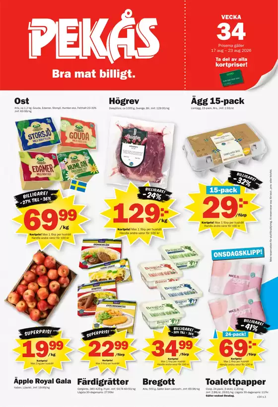 Pekås-katalog | Kampanjpris! | 2026-08-20T00:00:00.000Z - 2026-08-23T00:00:00.000Z