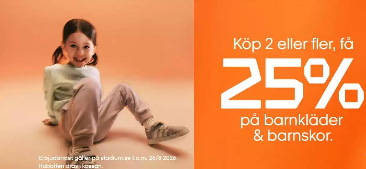 Stadium-katalog | Köp 2 få 25%! | 2026-08-21T00:00:00.000Z - 2026-08-26T00:00:00.000Z