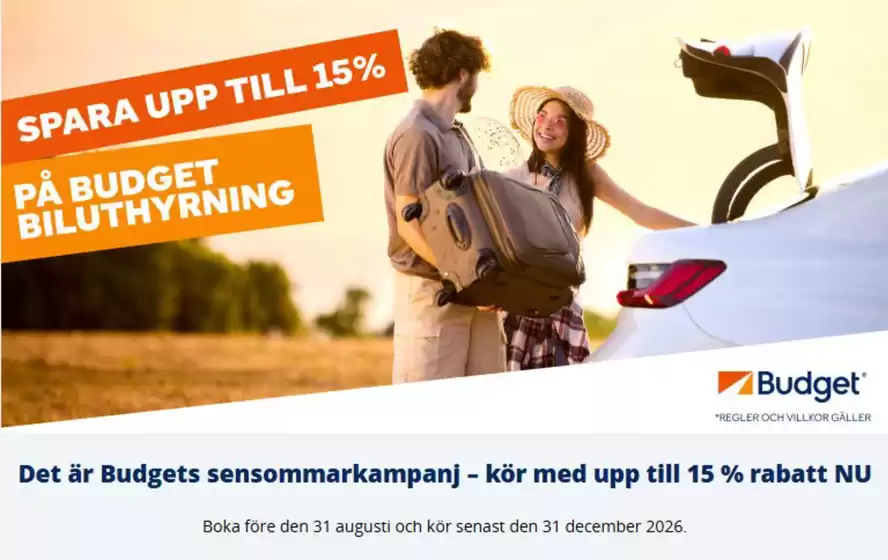 Budget-katalog | Spara upp till 15%! | 2026-08-21T00:00:00.000Z - 2026-12-31T00:00:00.000Z