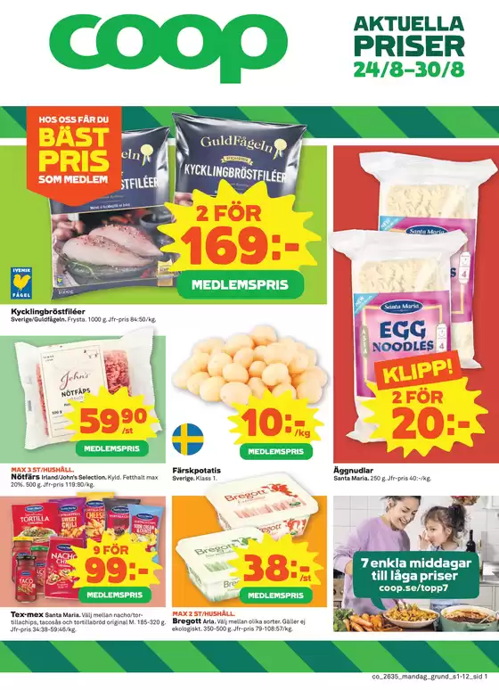 Coop Konsum-katalog | Top-erbjudanden för sparrävar | 2026-08-24T00:00:00.000Z - 2026-08-30T00:00:00.000Z
