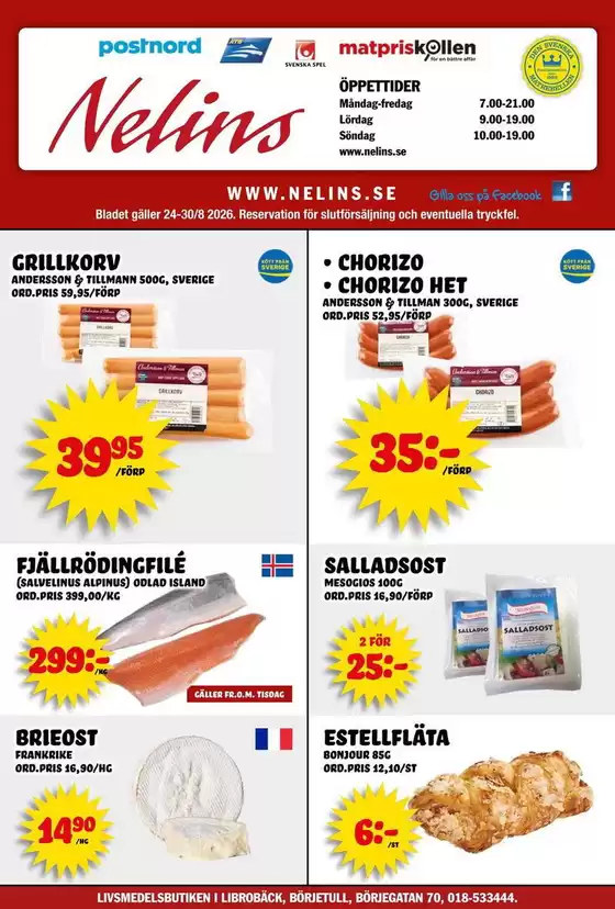 Nelins-katalog i Järpås | Nelins reklamblad | 2026-08-24T00:00:00.000Z - 2026-08-30T00:00:00.000Z