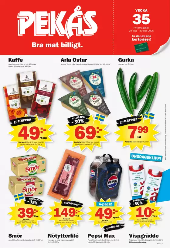 Pekås-katalog i Onsala | Kampanjpris! | 2026-08-28T00:00:00.000Z - 2026-08-30T00:00:00.000Z