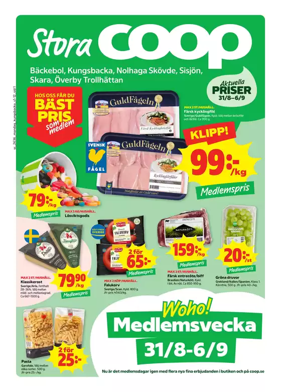 Stora Coop-katalog i Åmotfors | Top-deals och rabatter | 2026-08-31T00:00:00.000Z - 2026-09-06T00:00:00.000Z