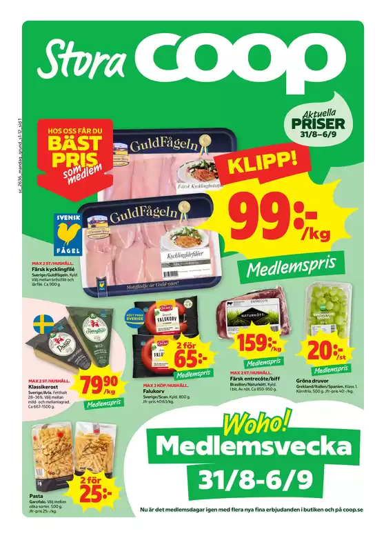 Stora Coop-katalog i Åmotfors | Exklusiva deals för våra kunder | 2026-08-31T00:00:00.000Z - 2026-09-06T00:00:00.000Z