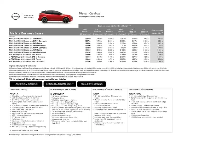 Nissan-katalog | Qashqai Business Lease Prislista | 2026-09-02T00:00:00.000Z - 2026-09-30T00:00:00.000Z
