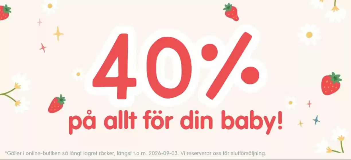 Babyland-katalog | Upp till 40%! | 2026-09-02T00:00:00.000Z - 2026-09-03T00:00:00.000Z