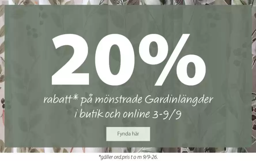 Ohlssons Tyger-katalog i Gälstad-Lundby | 20% rabatt! | 2026-09-04T00:00:00.000Z - 2026-09-09T00:00:00.000Z